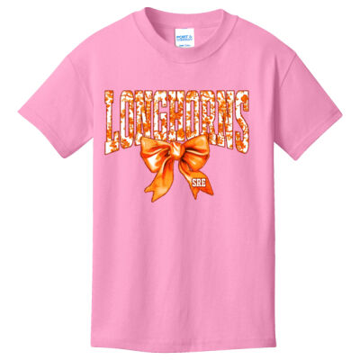 Youth Orange Flower Bow Thumbnail